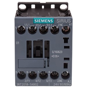 SIEMENS MAGNETIC CONDUCTOR 3RT2017-1BM41, 5.5KW, 12A(AC3), 3P, 1NO+0NC, 220V DC, S00