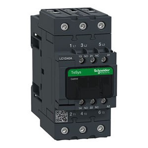 Schneider Electric Magnetic Contactor-LC1D40AM7- 40A (AC3), 3P, lth 60A (AC1) Magnetic Contactor, coil:220V AC