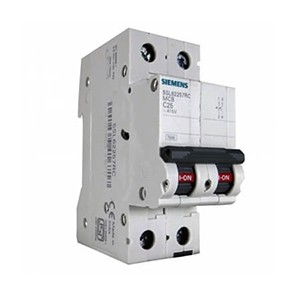 SIEMENS MINIATURE CIRCUIT BREAKER,  5SL62107RC, 10A,2P, 7.5KA, MCB